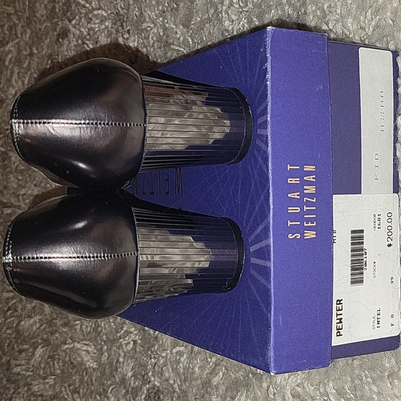 STUART WEITZMAN PEWTER INTEL SHOES - Picture 5 of 11